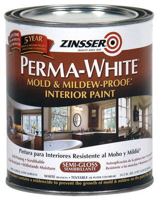 Zinsser 2754 Perma-White Mold & Mildew Proof Interior Paint, 1 Qt