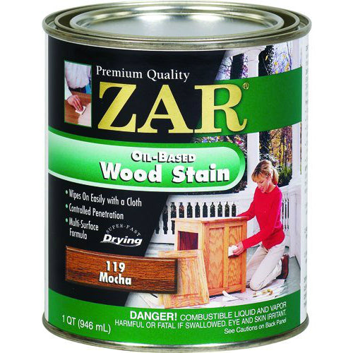 ZAR 11912 Interior Oil-Based Wood Stain, Mocha, 1 Quart