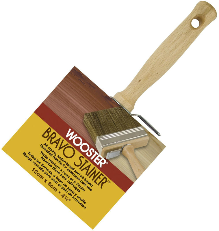 Wooster® F5119-4-3/4 Bravo Stainer™ Stain & Sealer Brush, 4-3/4"