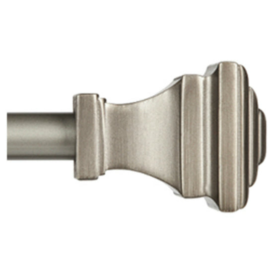 Kenney® KN75245 Fast Fit Decorative Curtain Rod Set, Pewter, 60-120"