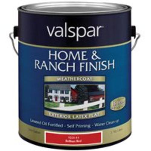Valspar 018.5221-14.007 Flat Home & Ranch Finish, Brillant Red
