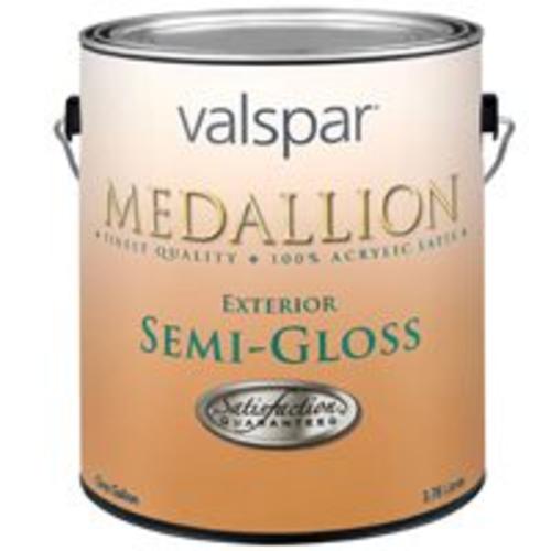 Valspar 027.0004300.007 Medallion Exterior Semi-Gloss House & Trim Latex Paint, 1 Gal, White