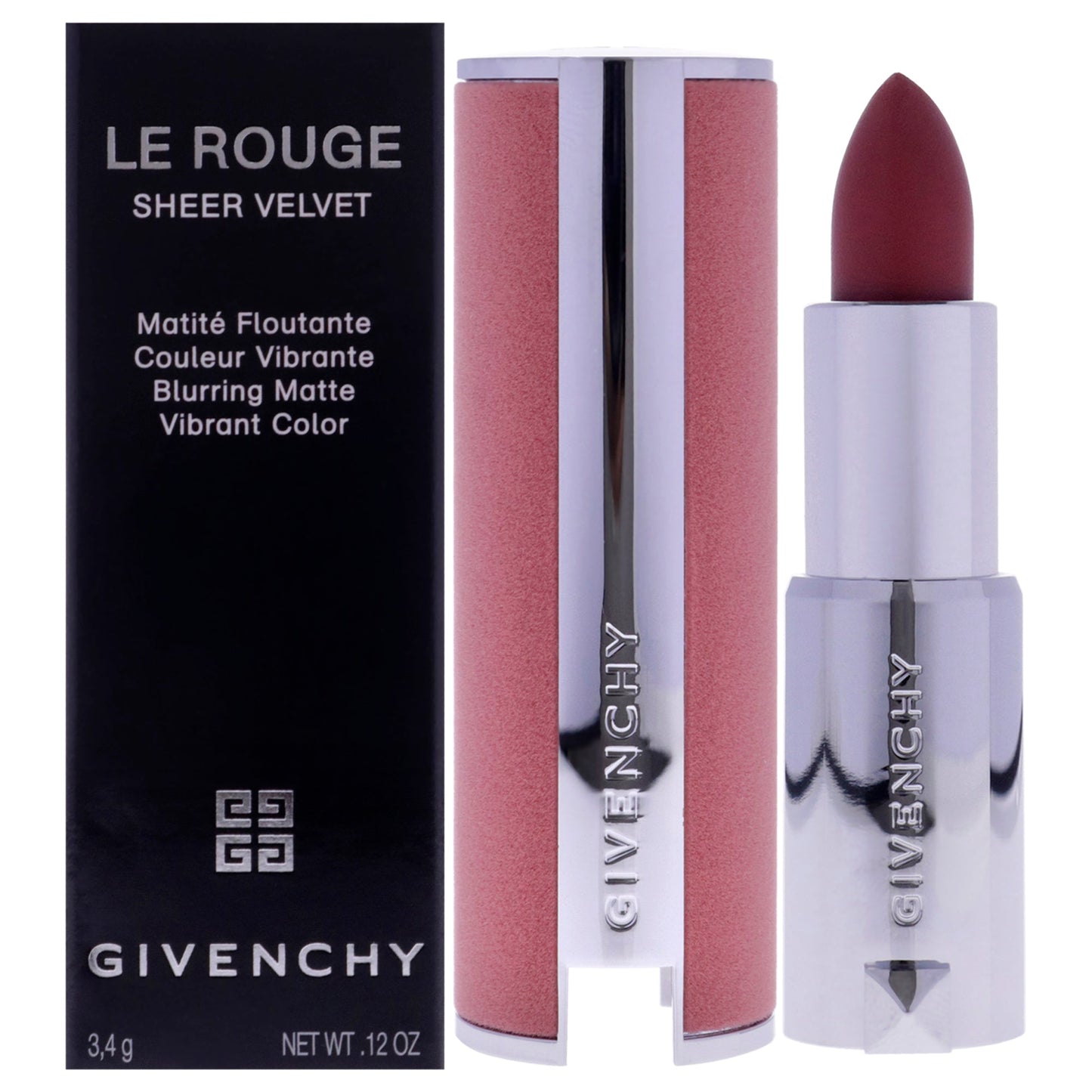 Le Rouge Sheer Velvet Matte Lipstick - N27 Rouge Infuse by Givenchy for Women - 0.11 oz Lipstick
