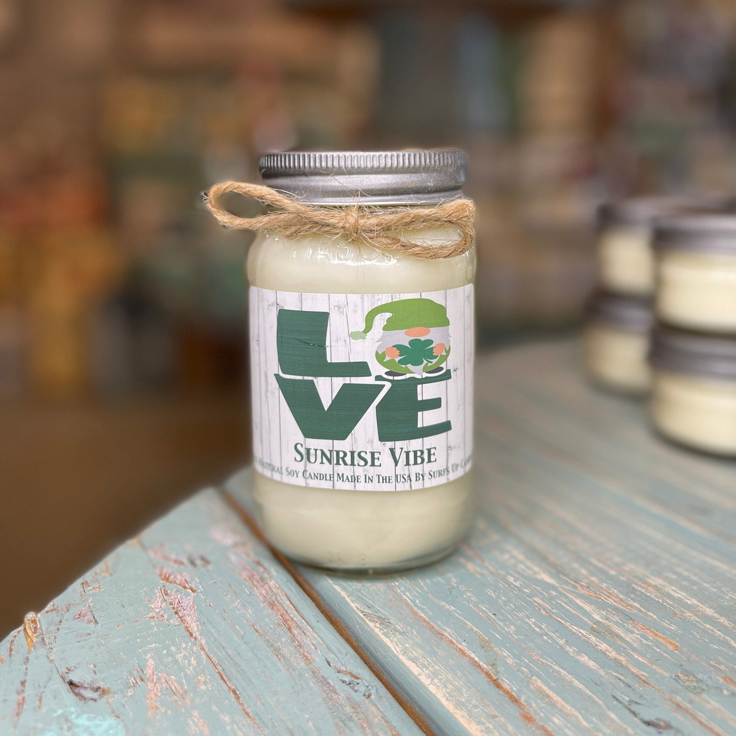 LOVE Sunrise Vibe Mason Jar Candle - St. Patrick's Day Collection
