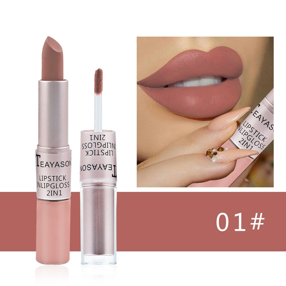 Double-Ended Non-Stick Cup Matte Lip Glosses