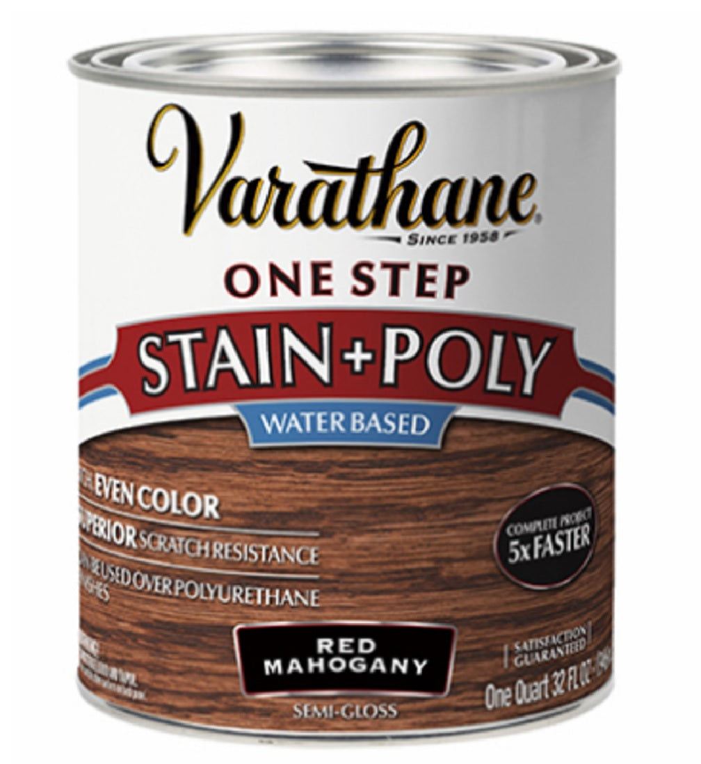 Varathane 336360 Water Based Semi Transparent Stain and Semi Gloss Polyurethane, 1 Quart