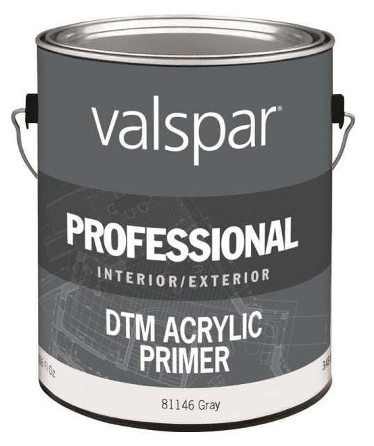 Valspar 81146 Professional Direct to Metal Acrylic Primer Paint, 1 Gallon, Gray