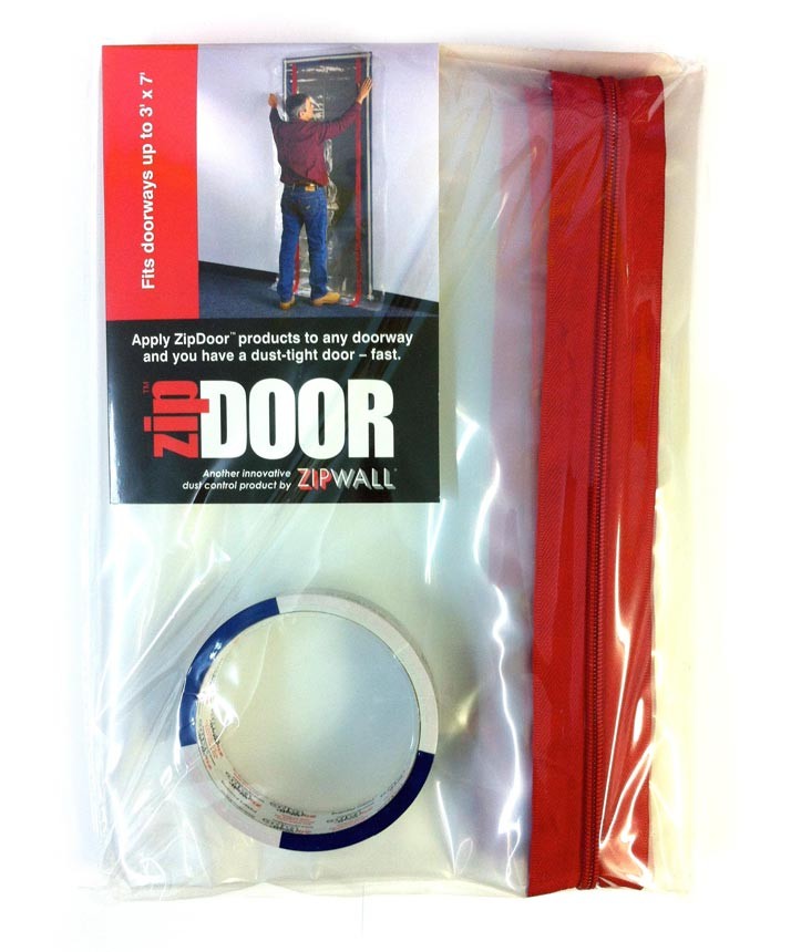 Zip Wall ZDS Zip Door Standard Doorway Dust Containment Kit , 3' x 7'