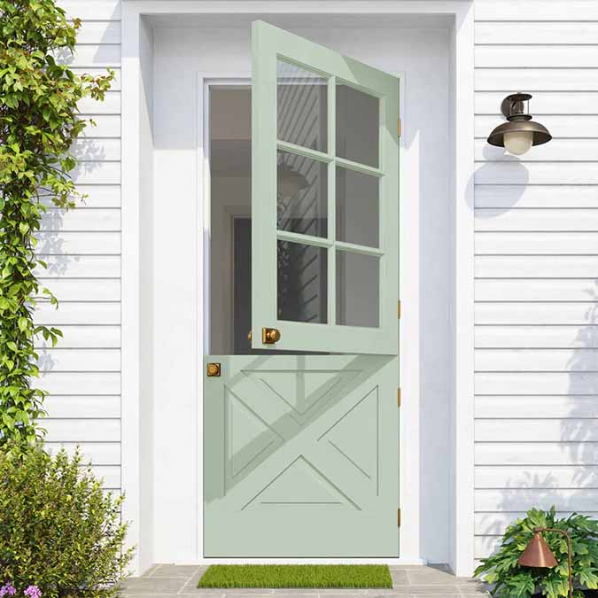 A residential home exterior in the house paint color Two Scoops, the perfect mint green paint color from Clare. Two Scoops is a fresh, mint green paint color This cool hue is so irresistible, one scoop just wouldn't cut it. Shop now.