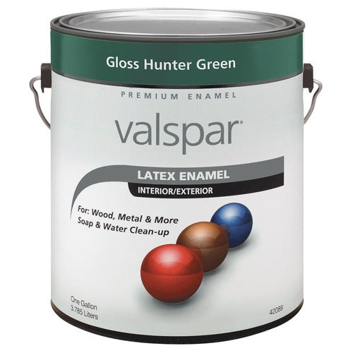 Valspar 65096 Latex Enamel Gloss Hunter Green Galon