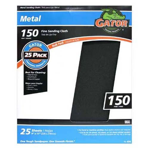 Gator 4245 Emery Cloth, 150 Grit, 9" x 11"
