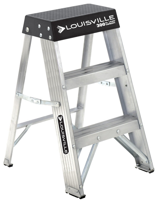Louisville Ladder AS3002 Step Ladder, Aluminum, 300 lb