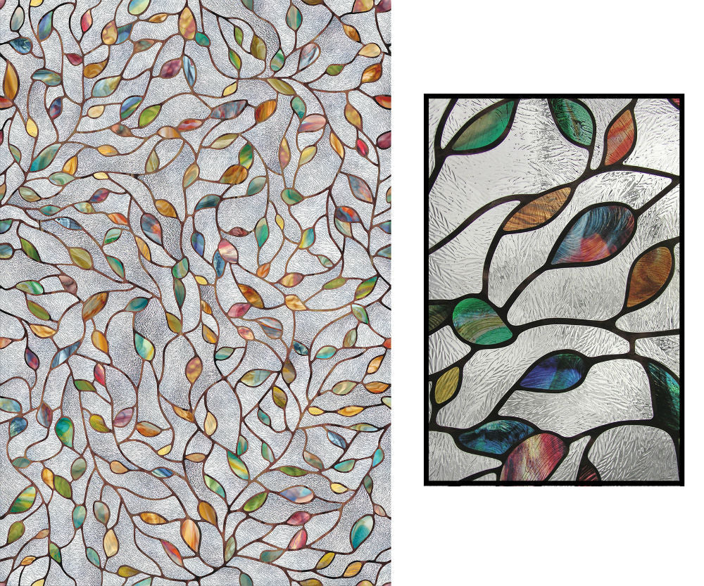 Artscape® 02-3021 New Leaf Design Window Film, 24" x 36"