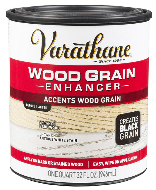 Varathane® 313834 Water-Based Wood Grain Enhancer, Black Grain, 1 Qt