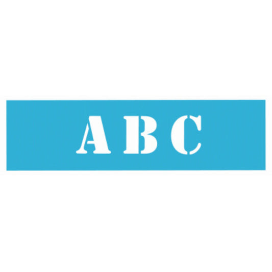Americana® AS109-K Laser Cut 5" Stencil Font Alphabet, 6" x 18", 7-Sheets