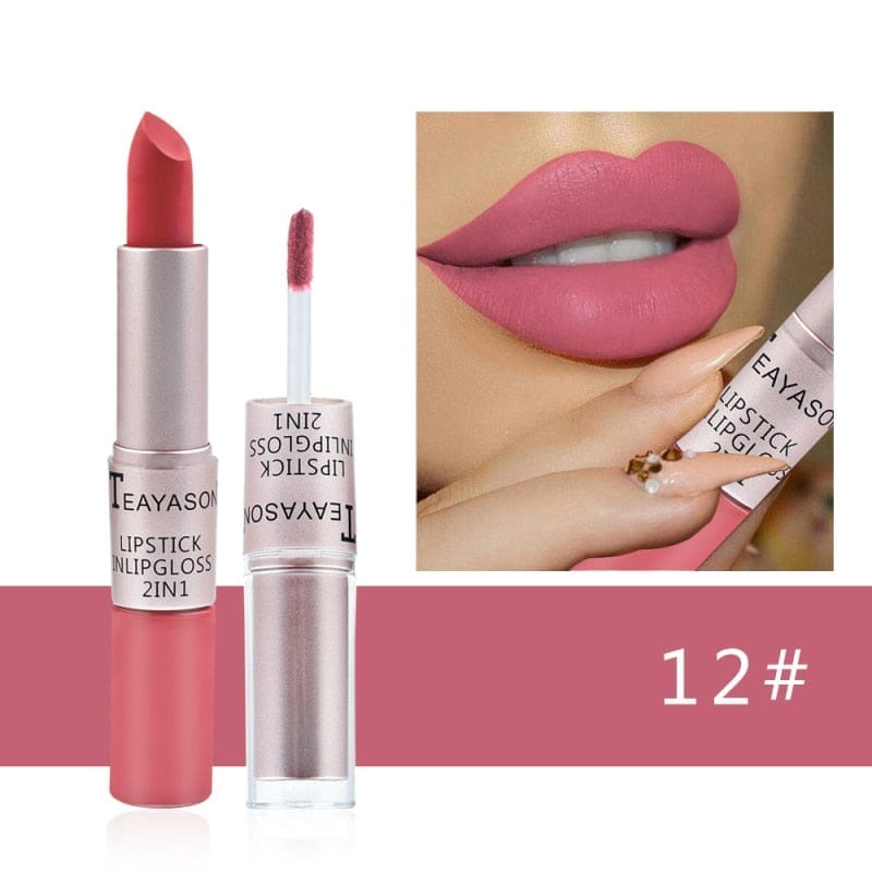 2-in-1 Double Head Long Lasting Matte Lipstick