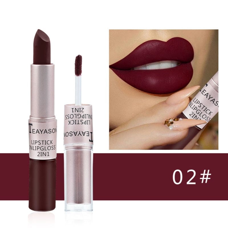 2-in-1 Double Head Long Lasting Matte Lipstick