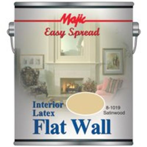 Majic 8-1019-1 Flat Wall Interior Latex Paint 1 Gallon, Satinwood