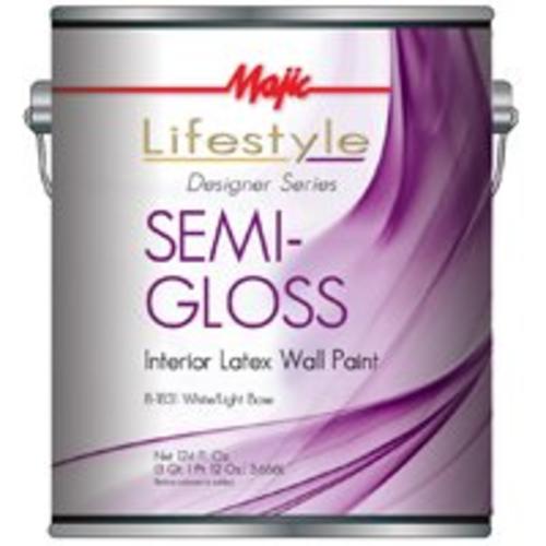 Majic 8-1831-1 Interior Latex Semi Gloss Wall Paint, White