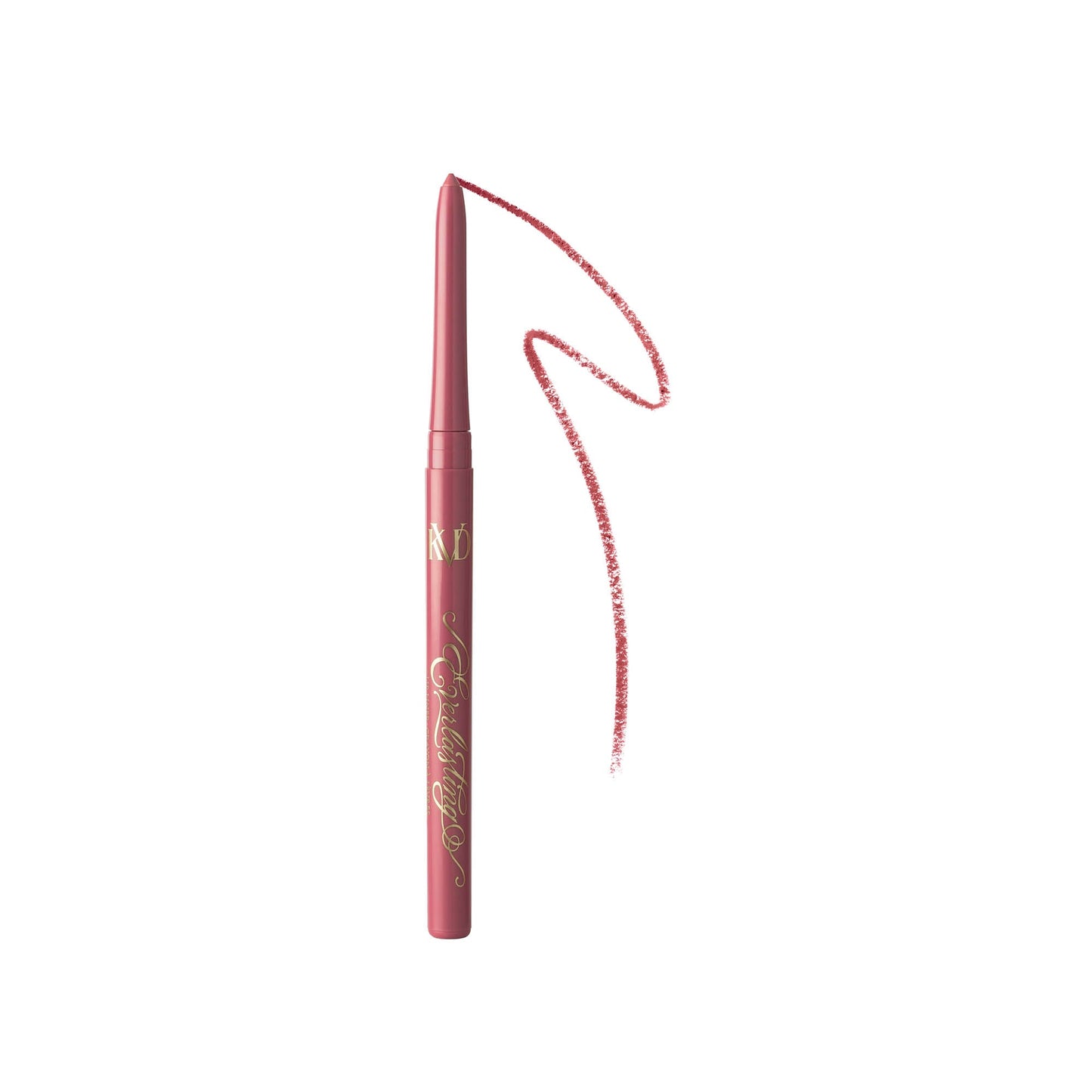 An open everlasting Lip Liner pencil with smear in shade Queen of Poisons