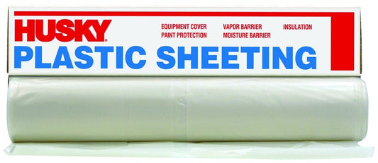 Husky CF00709-1000C Lightweight Polyfilm, Clear, 0.7 Mil T, 9' W x 1000' L