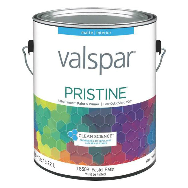 Valspar 18508 Pristine Matte Interior Wall Paint, Pastel Base, Gallon
