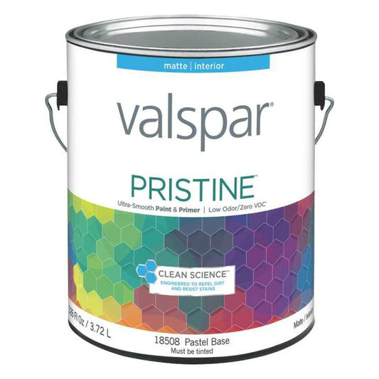 Valspar 18508 Pristine Matte Interior Wall Paint, Pastel Base, Gallon