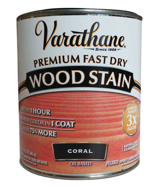 Varathane 307413 Premium Fast Dry Semi-Transparent Wood Stain, Quart