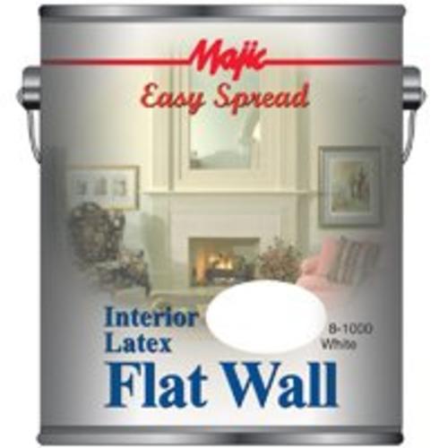 Majic 8-1000-1 Easy Spread Interior Latex Flat Wall Paint, 1-Gallon, White