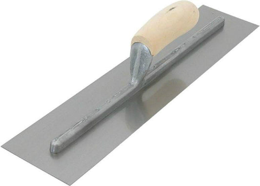 Marshalltown FT364 QLT Finishing Trowel, 16" x 4", Curved Wood Handle