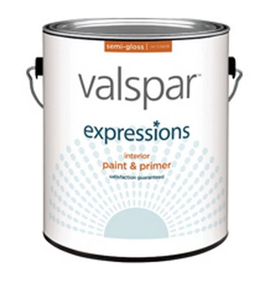 Valspar 17064 Expressions Interior Latex Paint, Semi-Gloss, Clear, 1 Gallon
