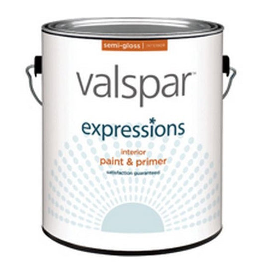 Valspar 17064 Expressions Interior Latex Paint, Semi-Gloss, Clear, 1 Gallon