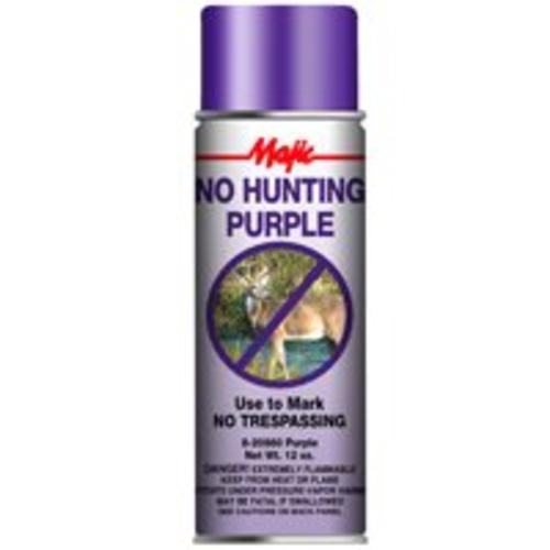 Majic 8-20860-8 No Hunting Marking Spray, 12 Oz, Purple