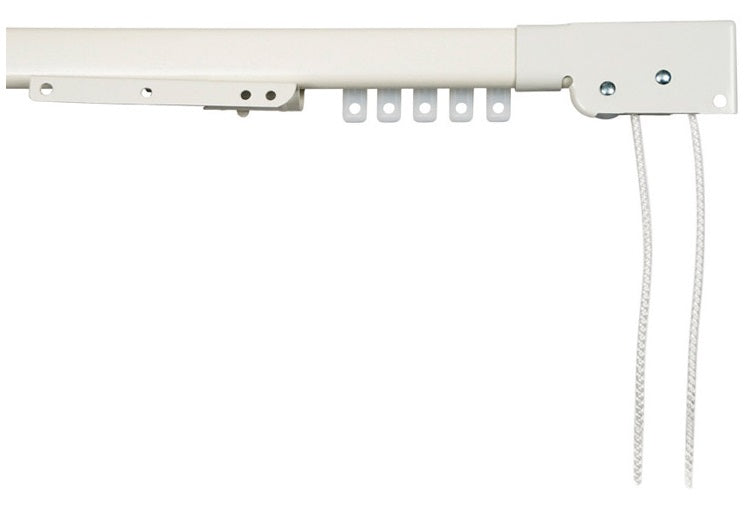 Kenney KN31/1P Traverse Curtain Rod, White, 50" L
