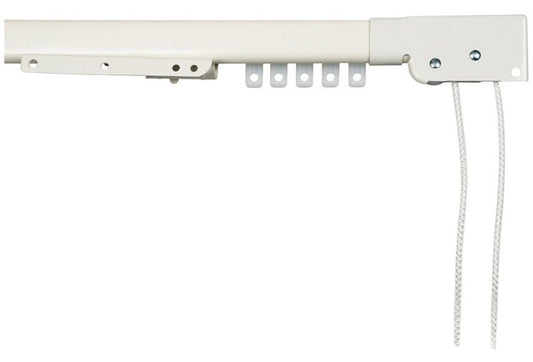 Kenney KN31/1P Traverse Curtain Rod, White, 50" L