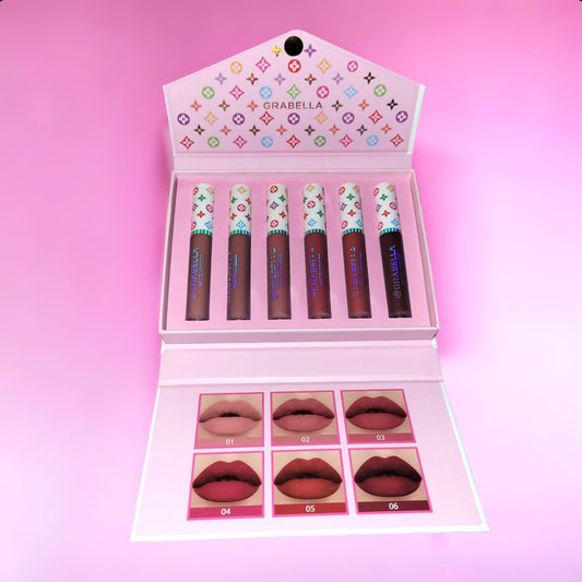 Diamond Mono 6 Pc Liquid Lipstick Set
