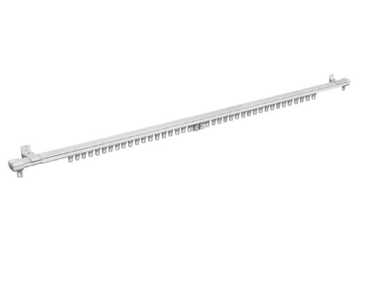 Kenney KN43/1P Traverse Curtain Rod, White, 150 Inch L