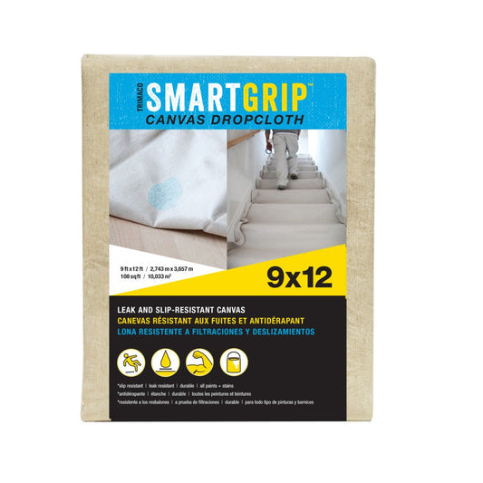 Trimaco 85431 Smart Grip Drop Cloth, Canvas