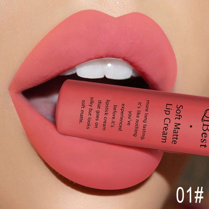 Waterproof Matte Nude Lipstick Pigment Red Long Lasting Lip Gloss BENNYS