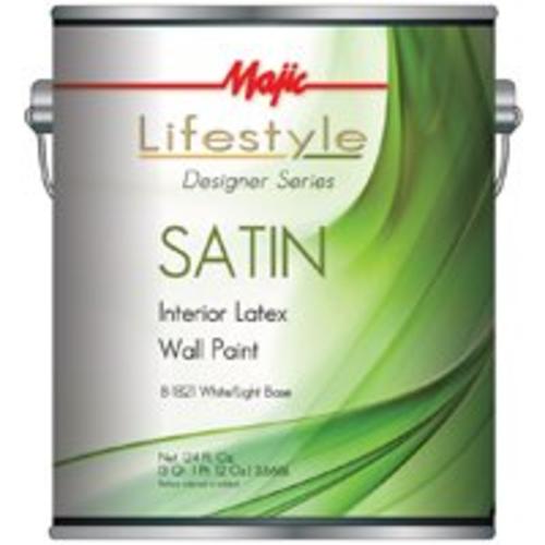 Majic 8-1821-1 Interior Latex Satin Wall Paint, White