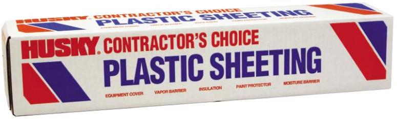 Husky SW404C Polyethylene Sheeting Film, 4' x 100', Clear