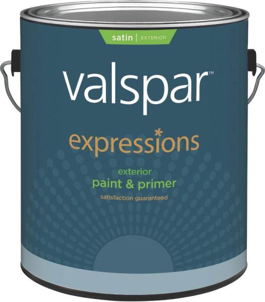 Valspar 17144 Expressions Exterior Latex Satin Paint, Clear, 1 Gallon