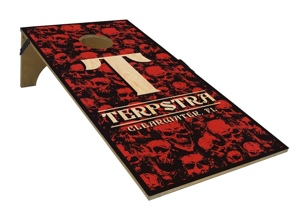 CUSTOMIZABLE Cornhole Game Boards - SKULLS -  Color Options - 22" x 44"