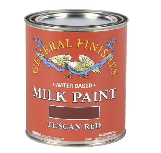 General Finishes QTTR Milk Paint, Flat, Tuscan Red