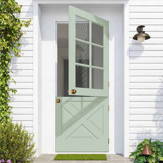 A residential home exterior in the house paint color Two Scoops, the perfect mint green paint color from Clare. Two Scoops is a fresh, mint green paint color This cool hue is so irresistible, one scoop just wouldn't cut it.  Shop now.
