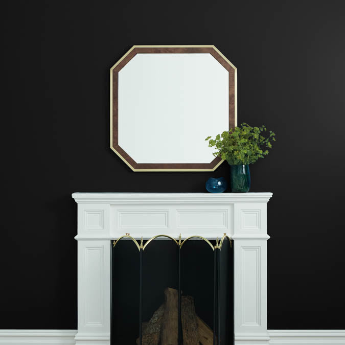 A beautiful home interior room painted in Blackest, the perfect black paint from Clare. Blackest is a deep, dramatic black paint color with the power to make a space pop. Shop now and get premium, zero VOC paint delivered to your door.