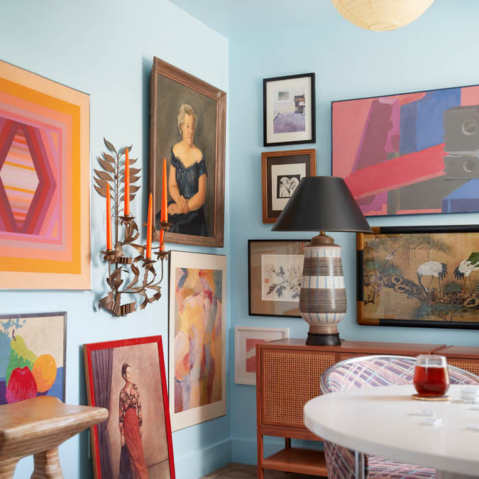 A beautiful home interior room painted in Frozen, the perfect icy blue paint color from Clare. Frozen is an icy, cool blue paint color that’s both fresh and invigorating. This confident classic is the perfect cool light blue paint color. Shop now.