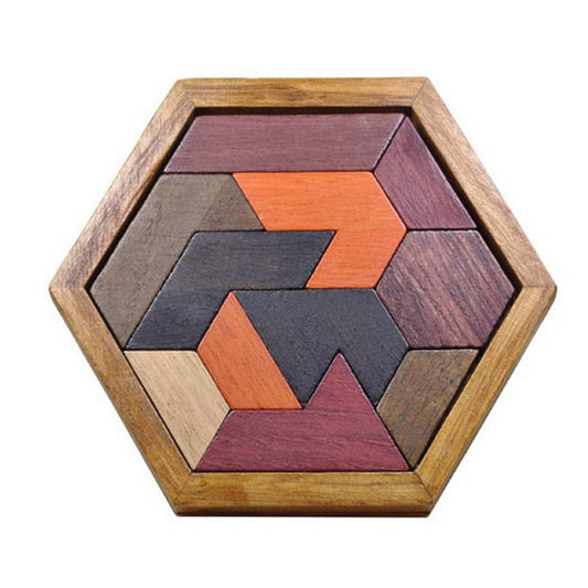 Hexagonal Wooden Jigsaw Puzzle