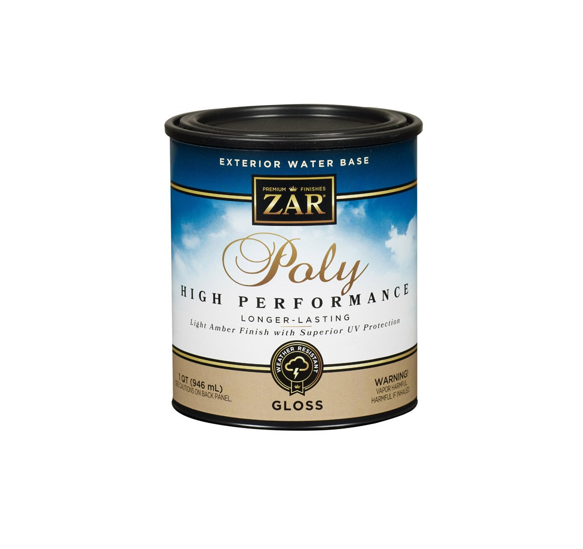 ZAR 32612 Water-Based Polyurethane, Light Amber, 1 Quart